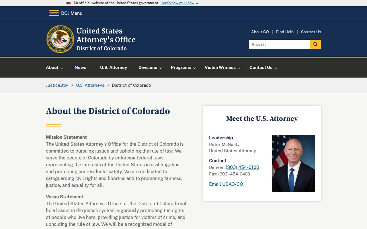 United States Attorney source for Douglas County criminal court cases