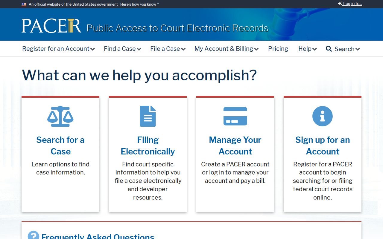 Douglas County criminal history federal PACER record access