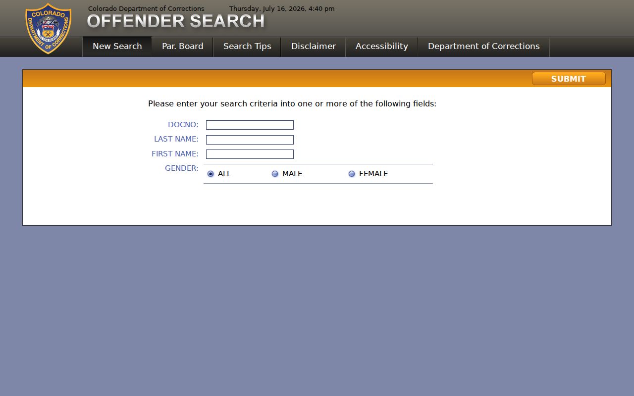 Douglas County criminal history Colorado corrections offender search